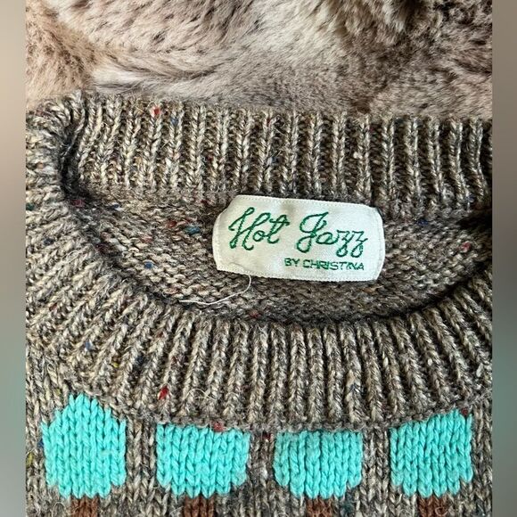 Awesome 80s Hot Jazz by Christina Wool Vintage Geese Sweater - Picture 11 of 12